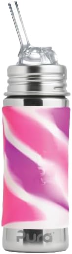 Pura Kiki 11oz Stainless Steel Straw Bottle for Kids & Toddlers
