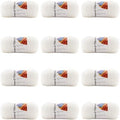 12 Pack Soft Classic Solid Yarn Bulk - Medium Weight Acrylic