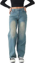 Straight Leg Jeans for Women - High Waist Baggy Wide Leg Fit