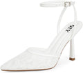 Elegant Closed Toe Ankle Strap Heels for Women - Chic Stiletto Pumps