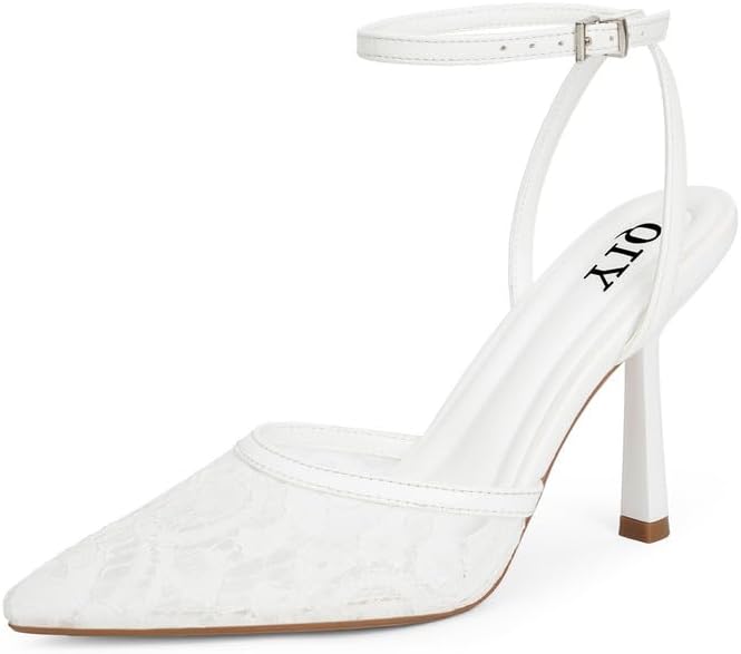 Closed Toe Ankle Strap Heels for Women - Stylish Stiletto Pumps