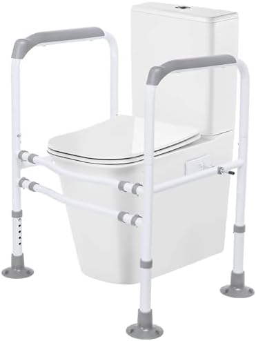 Toilet Safety Rails for Seniors - Adjustable Support Frame