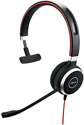 Jabra Evolve 40 Wired Mono Headset for Superior Sound Quality