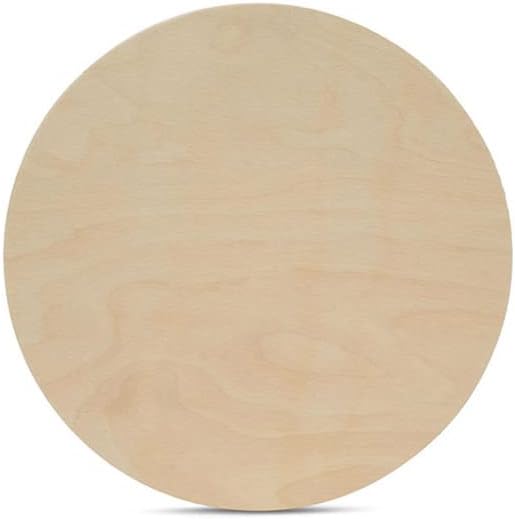 Wood Circle Disc 6 Inch Diameter for Crafts - Pack of 10