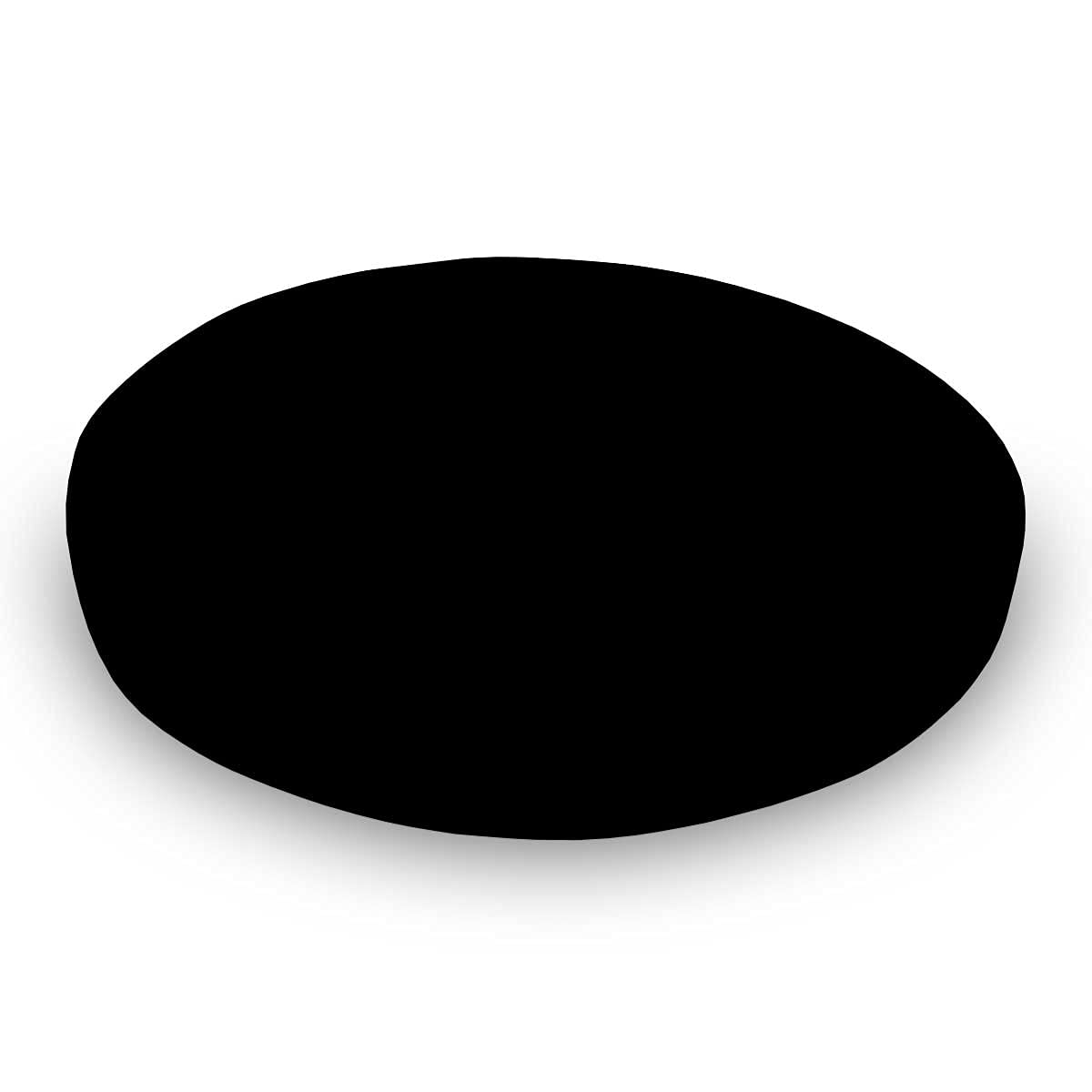 SheetWorld Baby Fitted Round Crib Sheet in Solid Black, 42 in