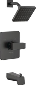 Delta Modern 14 Series Matte Black Shower Faucet Trim Kit - Powerful