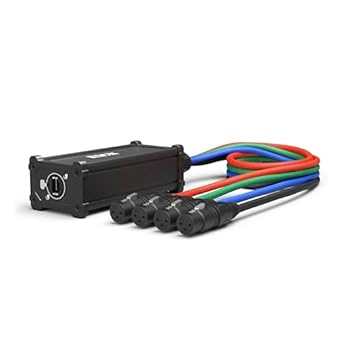 LyxPro XLR Audio Snake 4 Channel Multi Network Breakout Cable