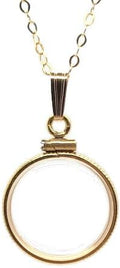 Empty Customizable 18mm 14k Gold Filled Shaker Locket - Dime Size