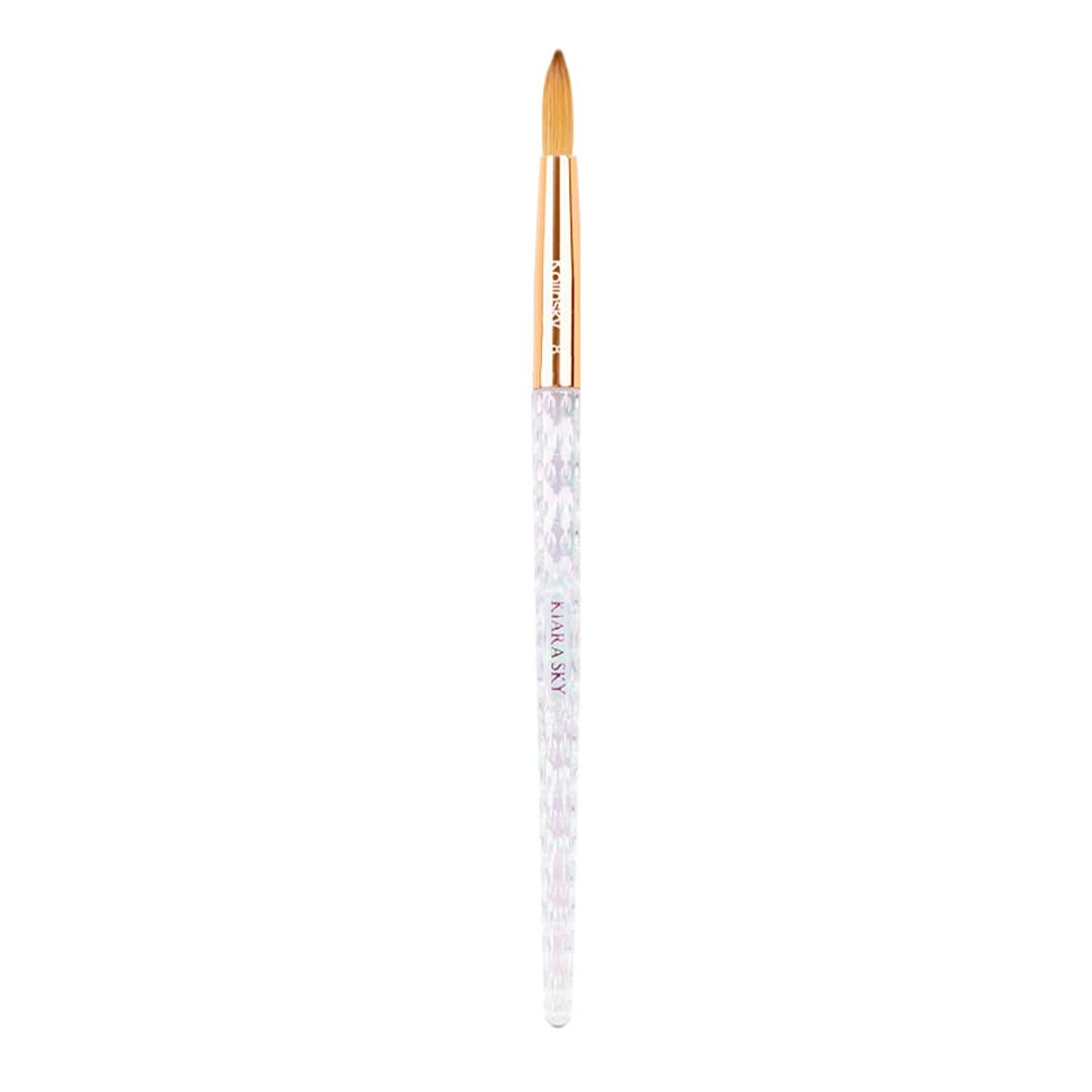 Kiara Sky Acrylic Brush #8 - 100% Pure Kolinsky for Precision