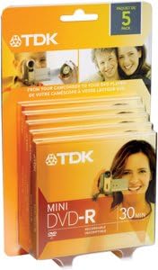TDK Electronics Mini DVD Disc for Camcorders - 4GB Storage