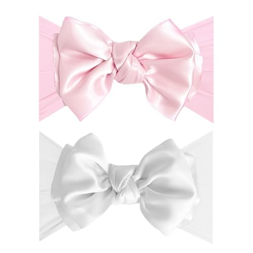 Baby Bling 2PK SATIN FAB Headbands for Stylish Baby Girls