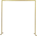 BalsaCircle 8 ft Gold Metal Square Backdrop Stand Arch - Photo & Event