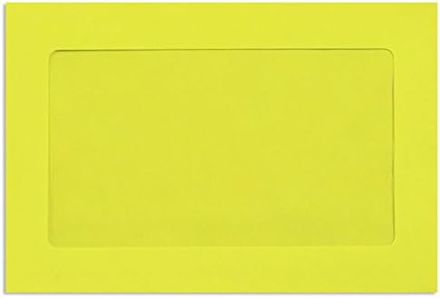 LUXPaper 6 x 9 Full Face Window Envelopes in Citrus Yellow