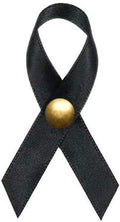 Black Satin Awareness Ribbons Bag of 125 - American Made