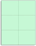 Laser Printer Blank Perforated Cards 6 up per Page - Green 6000 Pack