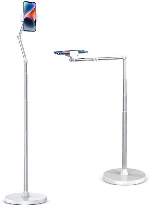 Overhead Phone Mount Floor Holder for Recording and Reading