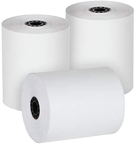 BPA-Free 3 1/8 x 119' Thermal Paper Rolls - Made in USA - POS Cash Register Receipts - 30 Rolls/Cs
