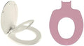 Round Biscuit Toilet Seat with Pink Child Potty Insert - Slow-Close
