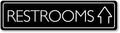 GRX1239 Aluminum Sign LARGE 24 in x 6 in RESTROOMS - High Visibility