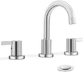 Phiestina Widespread Bathroom Sink Faucet 8 in Chrome - Modern Vanity