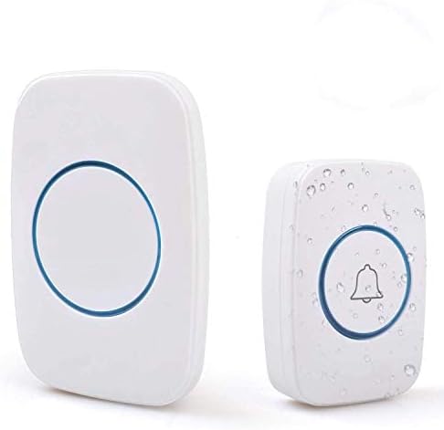 Wireless Waterproof Doorbell Kit - 500ft Range, Adjustable Volume, 50 Chimes