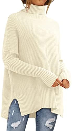 LILLUSORY Women's Oversized Turtleneck Sweater for Fall Style