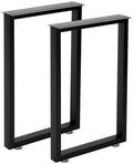 TIEOU Black Metal Table Legs 28in Heavy Duty Desk Legs - Industrial