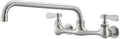 Wall Mount Kitchen Faucet with 12in Swivel Spout - Commercial 8in