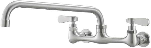 BWE Wall Mount Kitchen Faucets with 12in Swivel Spout Design