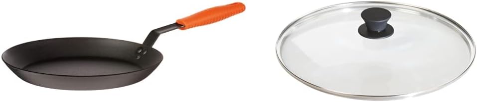 Lodge Carbon Steel Skillet with Tempered Glass Lid, 12-Inch