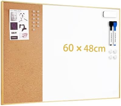 ARCOBIS Dry Erase Cork Board Combo for Home and Office Use