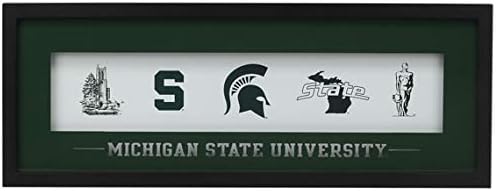 Michigan State University Logo Evolution Framed Wall Decor
