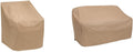 Protective Covers Oversized Wicker Chair & 2-Seat Sofa Bundle