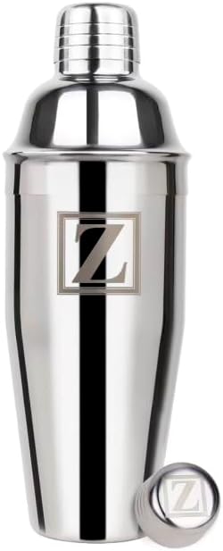 Personalized Stainless Steel Cocktail Shaker - Monogram Design - Perfect Gift