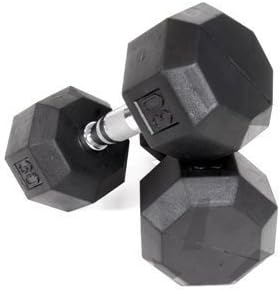 100LB Deluxe Rubber Dumbbell Pair for Professional Fitness