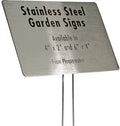 Stainless Steel Garden Sign 4 x 6 with 10in Stake - Durable Memorial