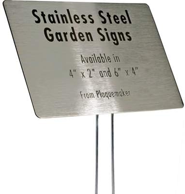 Stainless Steel Garden Sign for Memorials and Plant Labels