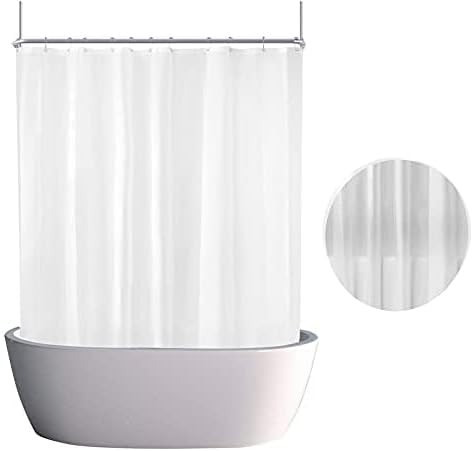 180x70 Clear Clawfoot Tub Curtain - Waterproof PEVA