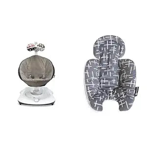 4moms RockaRoo Baby Rocker with Plush Fabric and Gliding Motion