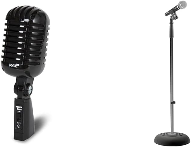 Pyle Vintage Style Dynamic Vocal Microphone for Performances