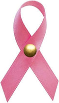Support USA Hot Pink Satin Breast Cancer Awareness Ribbons - Bag