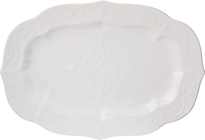 Lenox French Perle Carved Turkey Platter for Holiday Serving