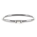 14k Solid Gold Baguette Birthstone Ring for Women - Delicate Stackable