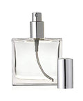 Grand Parfums 100ml Glass Spray Bottle for Fine Mist, Silver Cap