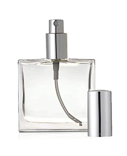 Grand Parfums 100ml Glass Spray Bottle for Fine Mist, Silver Cap