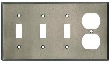 Switch Hits Distressed Antique Pewter Outlet Wall Plate Cover
