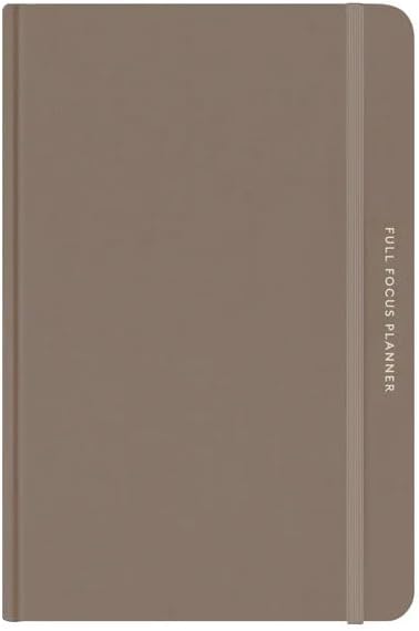 Full Focus Latte Linen Planner for Daily Goal Setting and Success