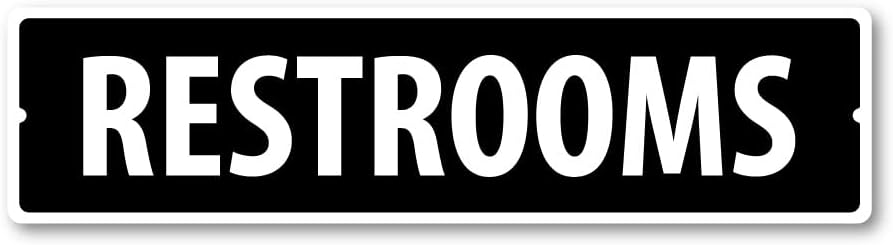 GRX1476 Indoor/Outdoor Plastic Sign for Restrooms - Large Size