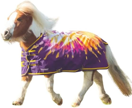 Shires Mini/Foal Highlander Turnout Blanket - Waterproof, Gold Tie Dye