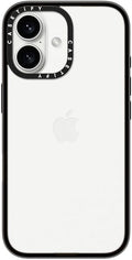 Compact iPhone 16 Case Clear Black - Slim 4 ft Protection